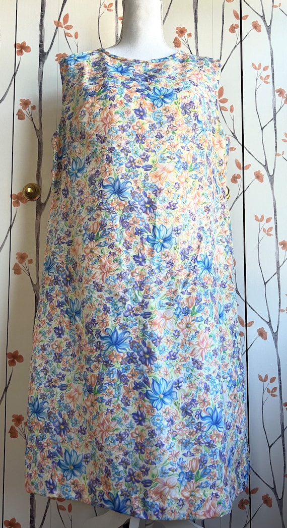 Vintage Floral Dress, Handmade