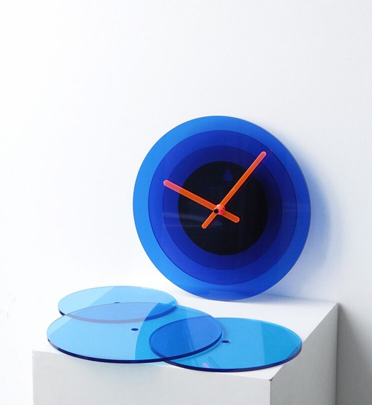 Acrylic Design Clock Wall Hanging Decor Art Minimalist Etsy