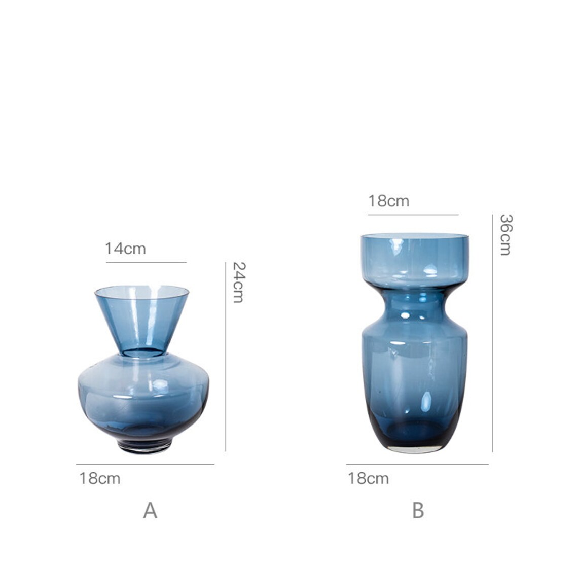 Blue Glass Vase Modern Vase Sample Design Home Glass Decor Etsy