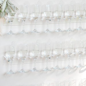 4pk - Champagne Wall Mount Acrylic Shelves | 23&quot; Long Flute Holders