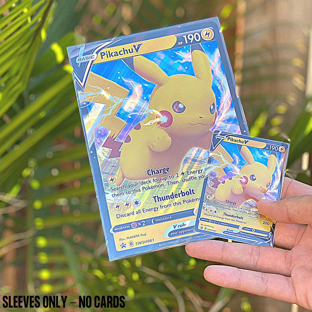 40 Pack JUMBO Pokemon Card SLEEVES Etsy