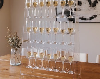 Acrylic Champagne & Donut Wall Display: Party Decor (33x22")