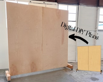 Wood Backdrop Build Plans - 8ftx8ft Moveable Plywood Wall Instructions For Parties Photographers Events - 3D DIY Digital Download