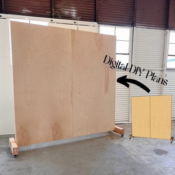 Wood Backdrop Build Plans - 8ftx8ft Moveable Plywood Wall Instructions For Parties Photographers Events - 3D DIY Digital Download