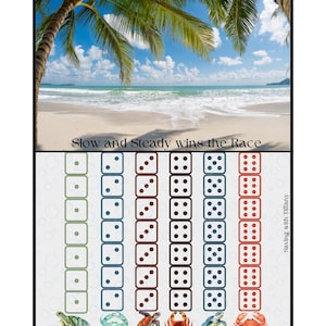 Shell on the Move: The Rolling Race Challenge- Roll and Save- Budget friend- Print and Save
