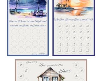 Moonlit Tides: Drei Night & Sea Spar-Challenges, Roll and Save, Spar-Challenge, druckbare Spar-Challenge, Low-Budget-freundlich