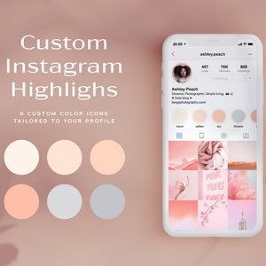 Custom Solid Color Instagram Highlights Minimalist Custom - Etsy