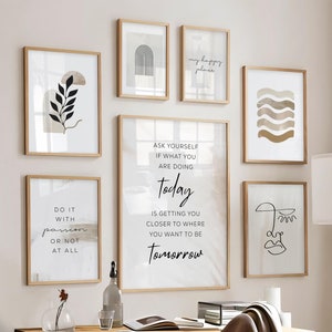 Home Office Wall Art Set, Office Wall Art, Office Wall Decor, Boho Office Art, Inspirational Wall Art, Home Office Decor, Motivational Quote