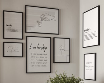 Office Wall Art Set, Home Office Set, Office Wall Decor, Home Office Decor, Work From Home Art Prints, Inspirational Print, Motivational Art