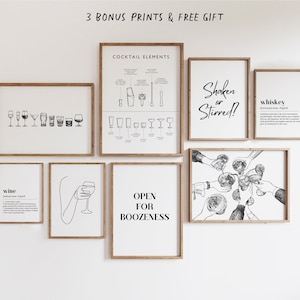 Bar Art Prints Set, Bar Printable, Bar Cart Decor, Home Bar Decor, Bar Decor, For Home Bar, Bar Art, Bar Cart Accessories, Minimal Print
