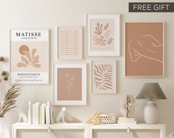 Matisse Gallery Wall Art Set, Beige Pink Brown Decor (Digital Download)