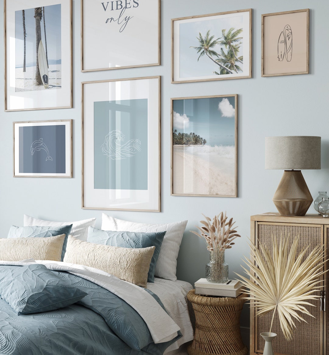 Beach Gallery Wall Art Set, Beach Photography Print, Beach Wall Decor