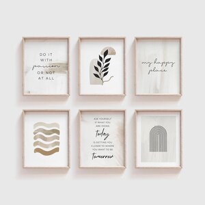 Image showcasing Home Office Wall Art Set, Office Wall Art, Office Wall Decor, Boho ...