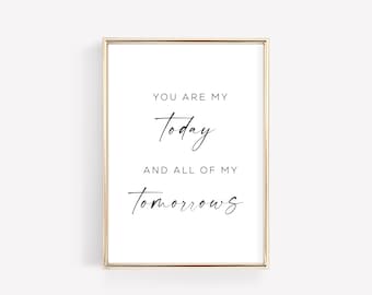 Love Quote Print, Romantic Typography Wall Art (Digital Download)
