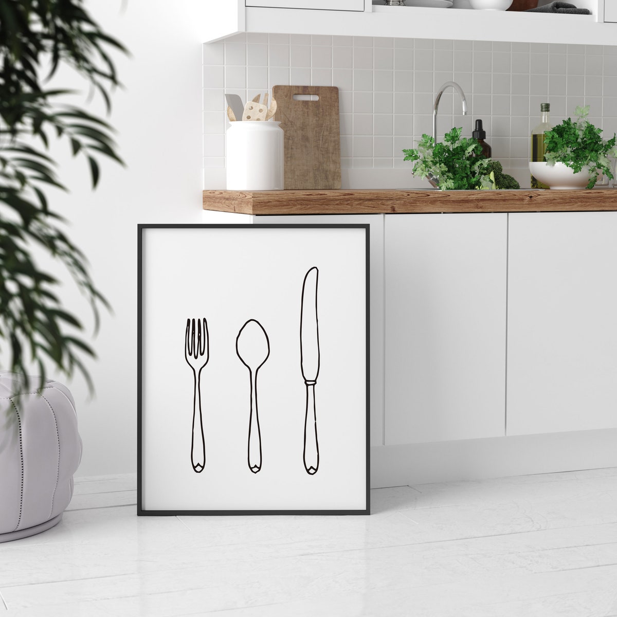 Utensils Print, Kitchen Wall Art, Modern Kitchen Art, Kitchen Print, Kitchen Decor, Printable Kitchen, Kitchen Sign, Chef Print - Etsy