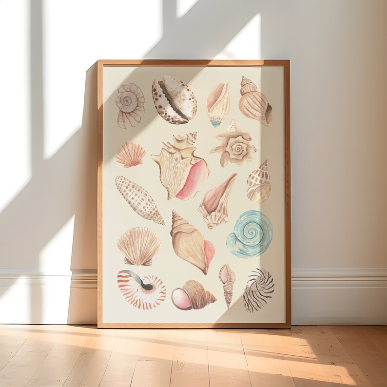 Coastal Cowgirl Decor, Beach Wall Art, Seashell Art, Summer Wall Decor ...