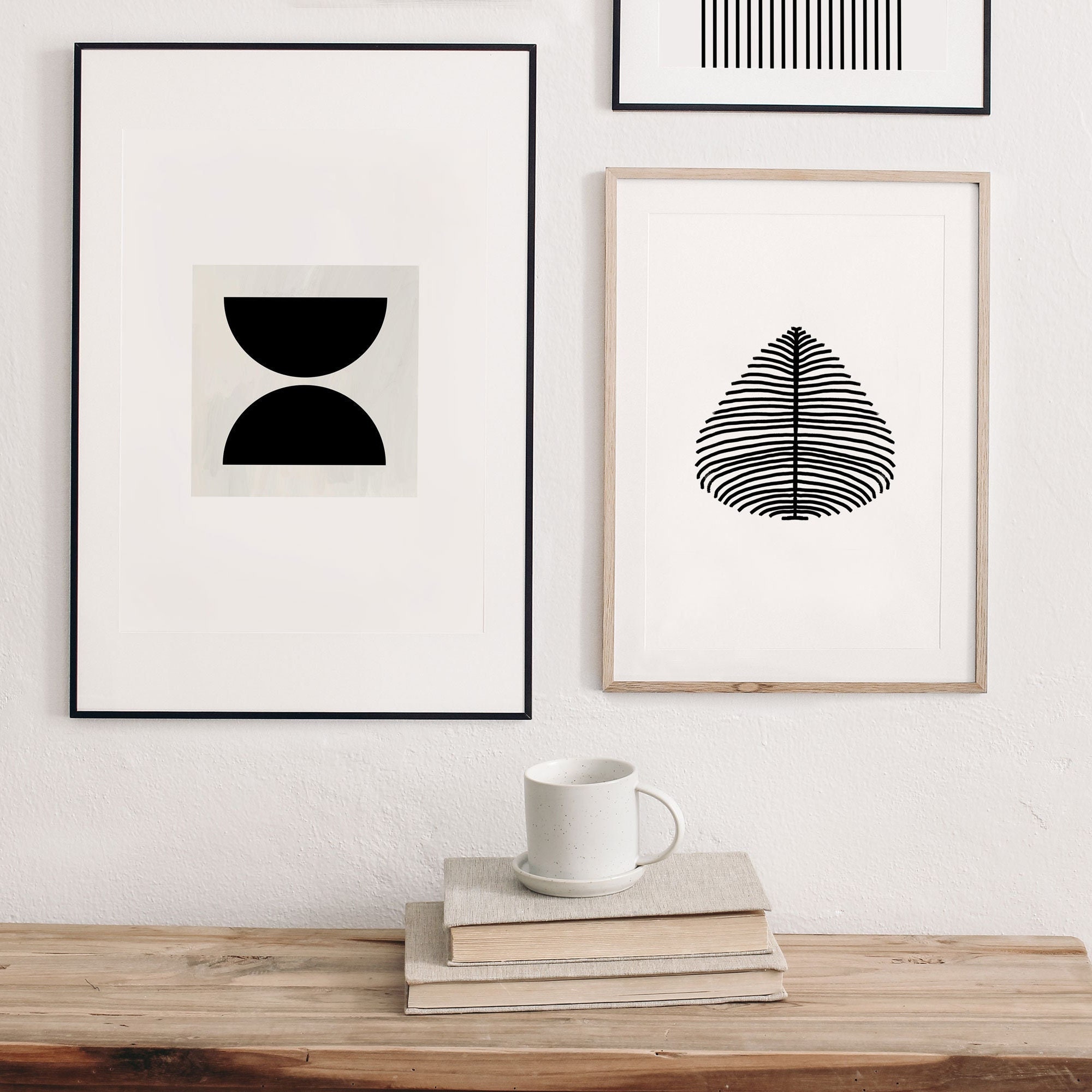 Black and White Abstract Art Prints, Modern Gallery Wall Set (digital ...