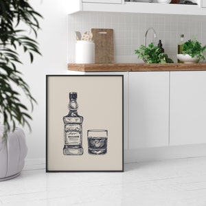 Whiskey Wall Art, Bar Cart Wall Art, Bar Cart Decor, Bar Art Print, Bar Decor, Whiskey Art, Vintage Bar Wall Art, Printable Bar, Bar Styling