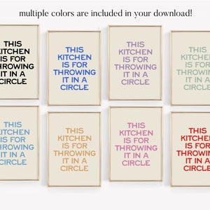 Kitchen Wall Art, Royal Blue Kitchen Art, This Kitchen Is For Dancing, Funny Kitchen Art, Trendy Kitchen Decor, Aesthetic Kitchen Decor