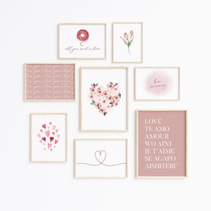 Art mural Saint-Valentin, décoration murale Saint-Valentin, art mural amour, art mural romantique, décoration murale vacances, cadeau Saint-Valentin, art mural coeur