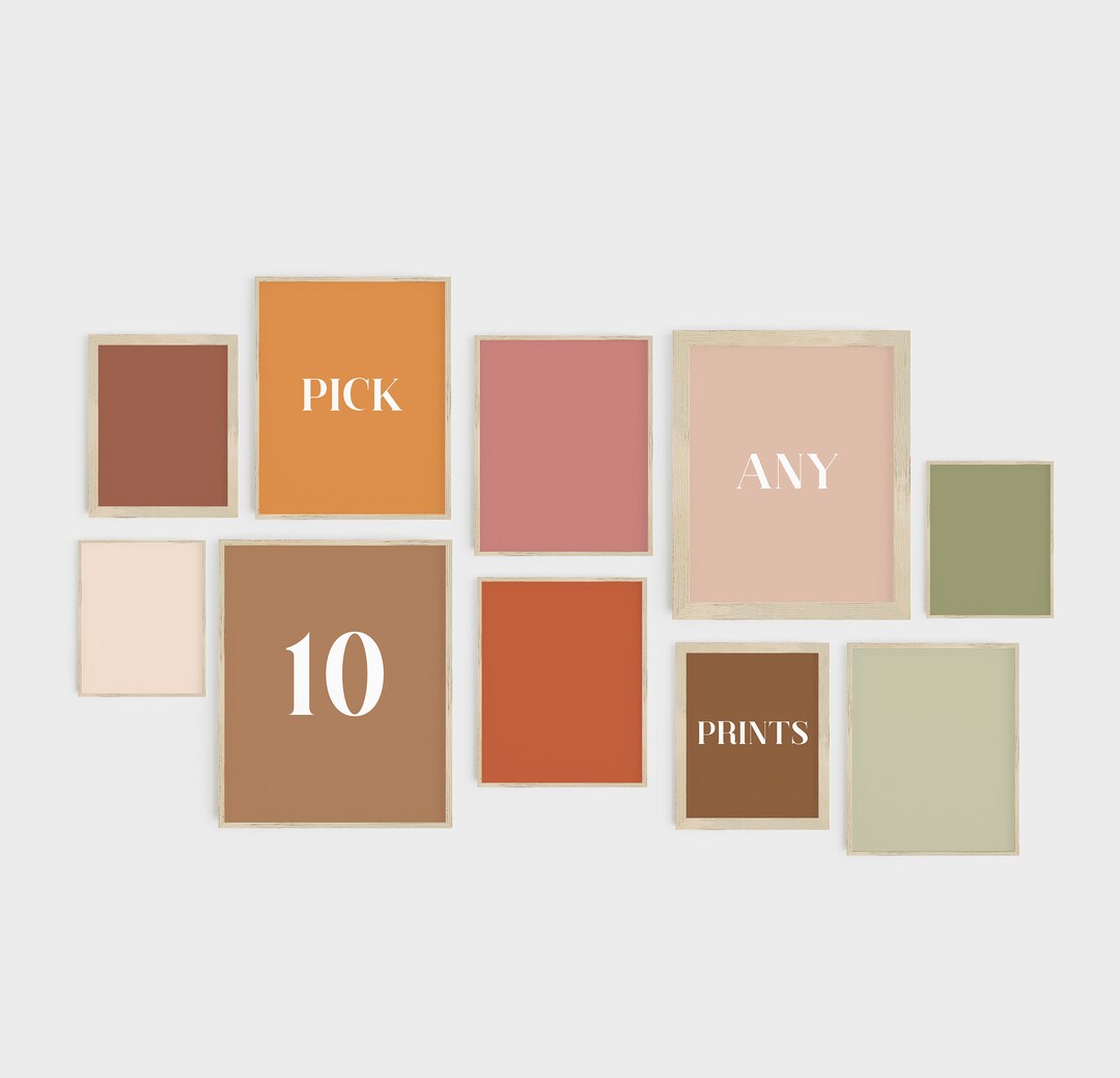 Pick Any 10 Prints, Custom Gallery Wall Art Set, Set of 10 Wall Art