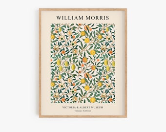 William Morris Poster, William Morris Print, Kitchen Print, Lemon Wall Art, Cartel de exposición, Yellow Wall Art, Art Nouveau