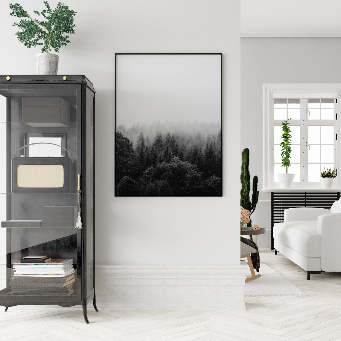 Black and White Gallery Wall Art Set of 6 Black Abstract - Etsy
