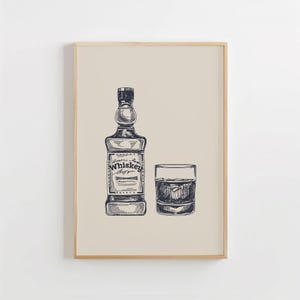 Whiskey Wall Art, Bar Cart Wall Art, Bar Cart Decor, Bar Art Print, Bar Decor, Whiskey Art, Vintage Bar Wall Art, Printable Bar, Bar Styling