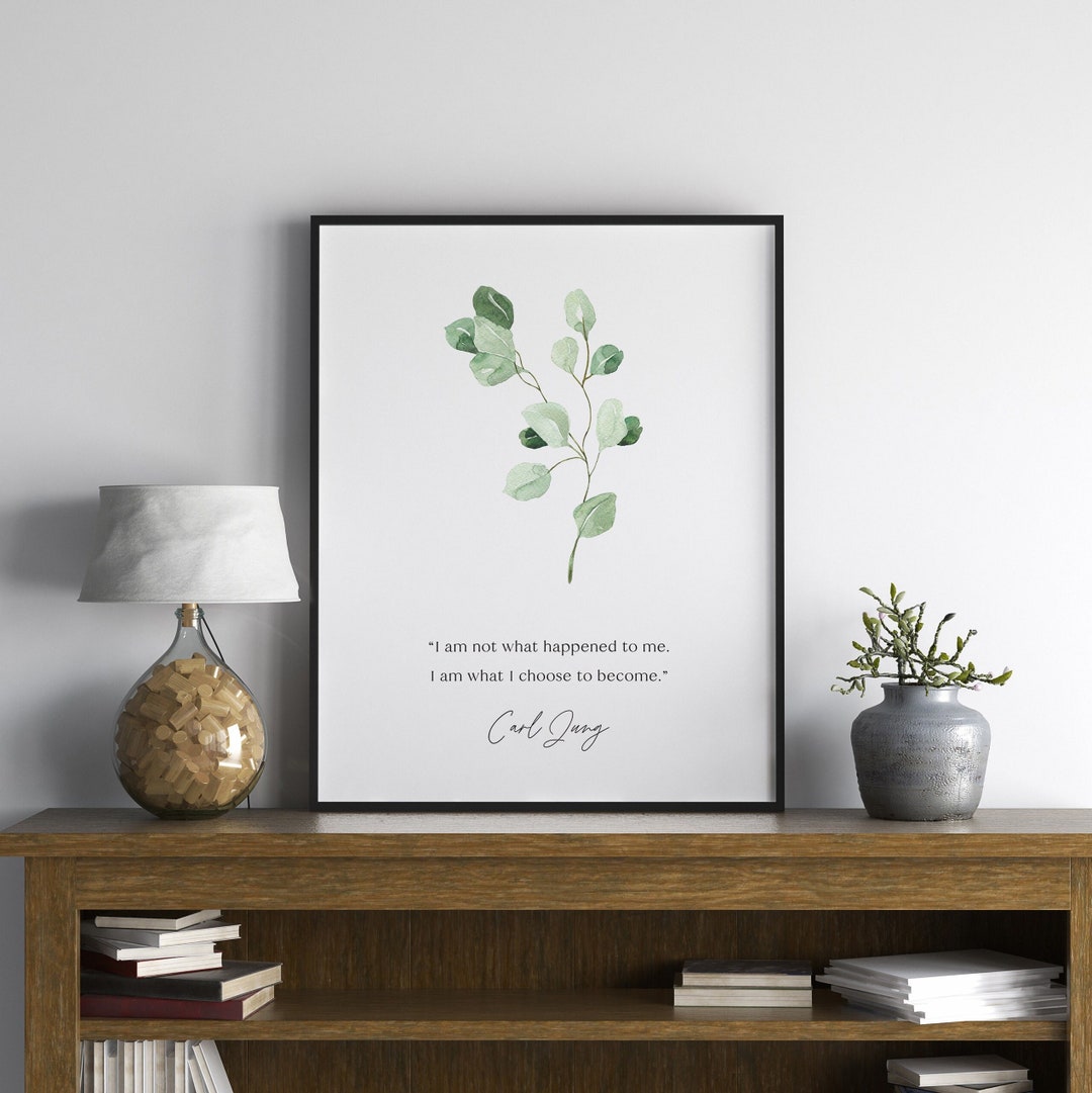 Carl Jung Wall Art Carl Jung Quote Therapy Office Print Mental