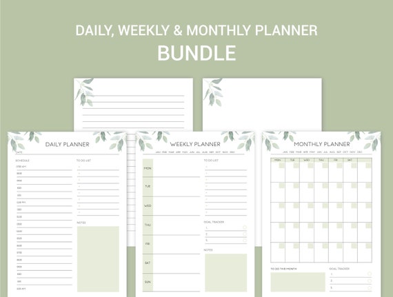 Printable Planner Kit Weekly Planner Landscape Planner | Etsy