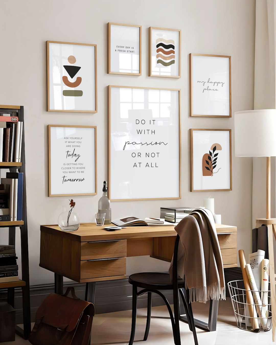 home-office-gallery-wall-set-boho-home-office-set-office-wall-decor