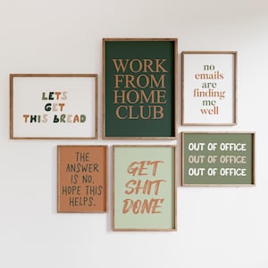 Trendy Office Art, Home Office Wall Decor, Cute Office Decor, Office Wall Art, Gift for Coworker, Funny Office Wall Art, Earth Tone Art