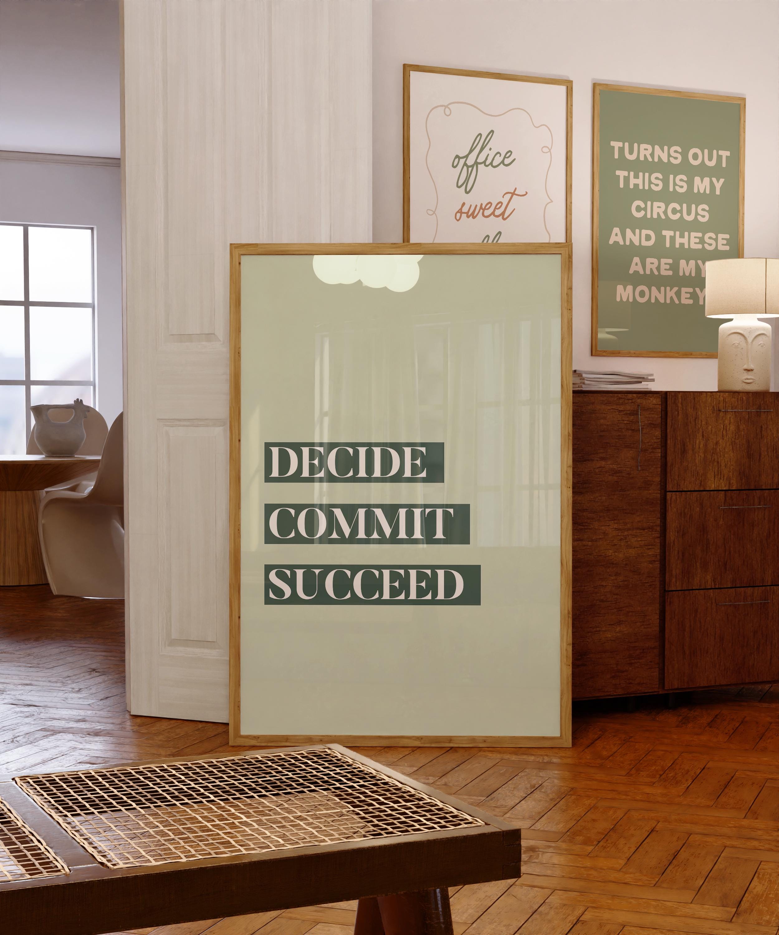 Green Office Art, Home Office Wall Art Set, Trendy Office Wall Art ...