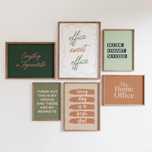 Green Office Art, Home Office Wall Art Set, Trendy Office Wall Art, Home Office Decor, Cute Office Decor, Work Poster, Office Sweet Office