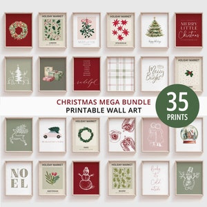 Christmas MEGA BUNDLE 35 Prints Included, Christmas Gallery Wall Set, Holiday Prints, Christmas Wall Decor, Christmas Prints, Holiday Decor