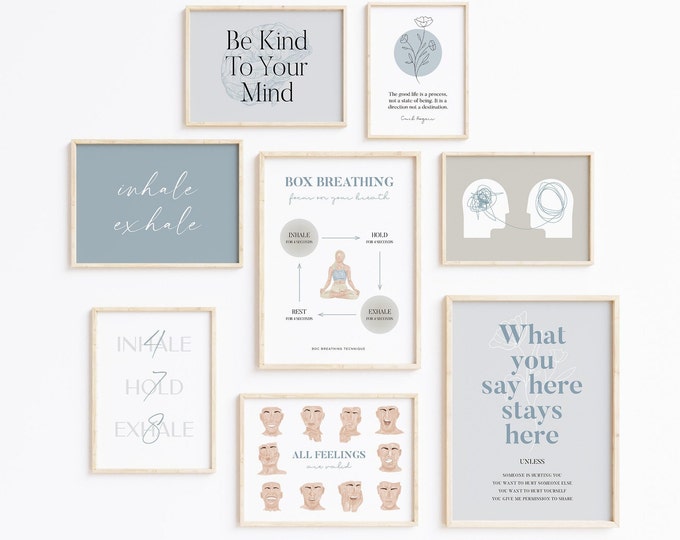 Therapist Office Decor Bundle Counseling Office Wall Art Printable ...