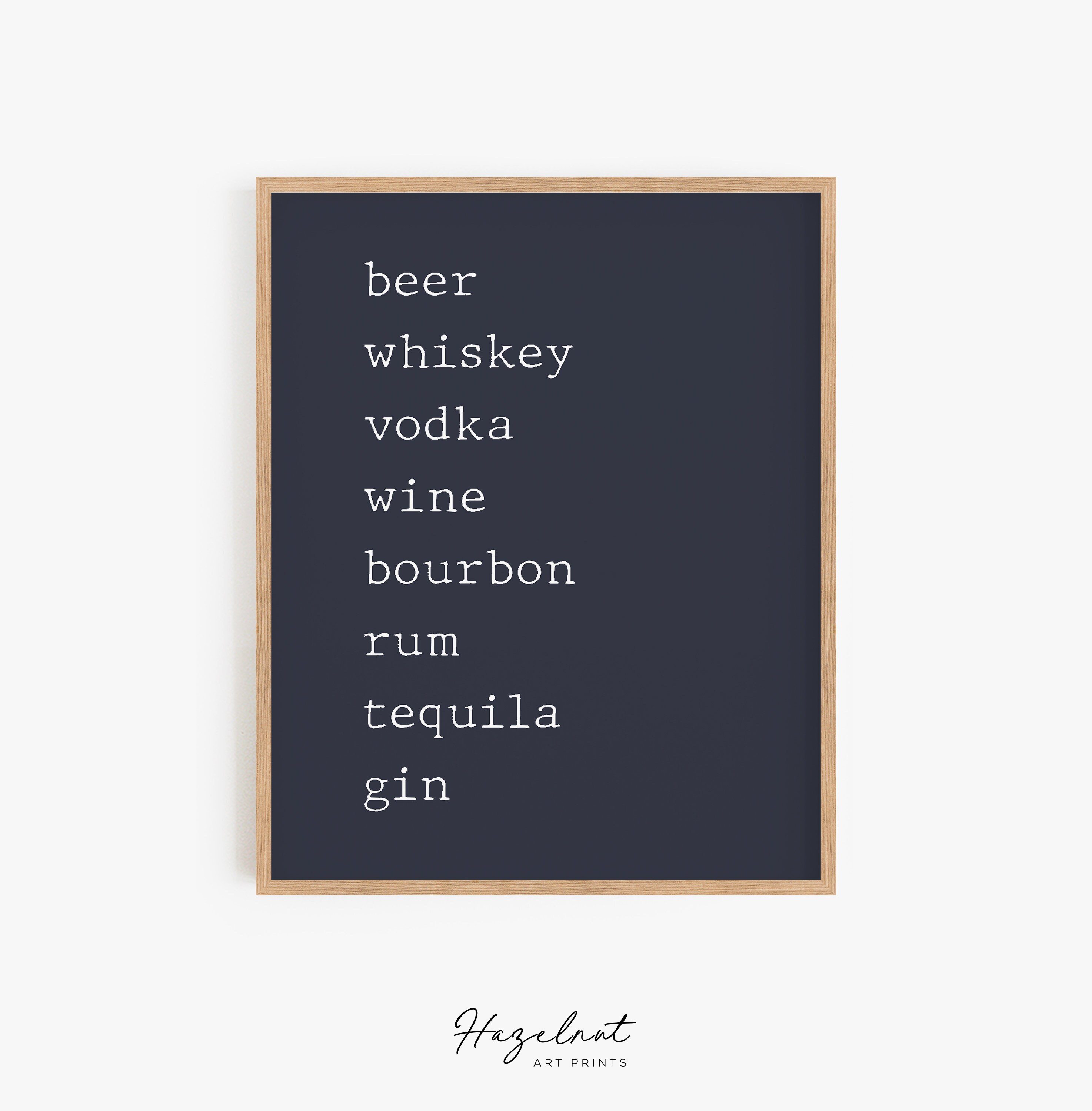 Bar Gallery Wall Art Bar Wall Art Set of 6 Bar Cart Print Etsy