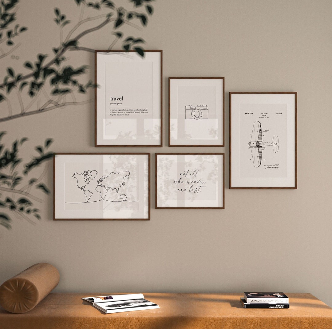 Travel Gallery Wall Art, Wanderlust Wall Art, Travel Wall Art, Minimal ...