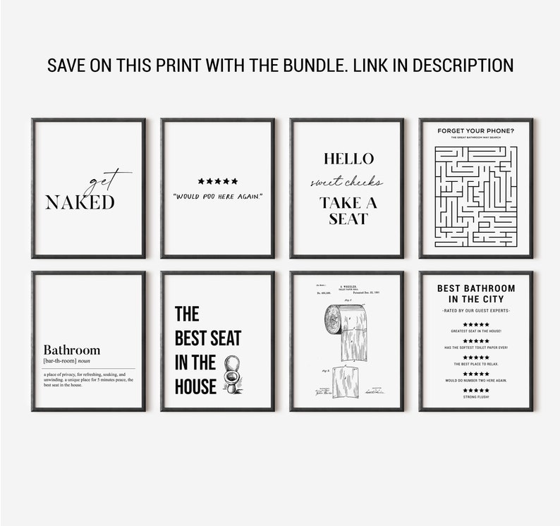 Funny Bathroom Print, Toilet Humor Wall Art (digital Download) - Etsy