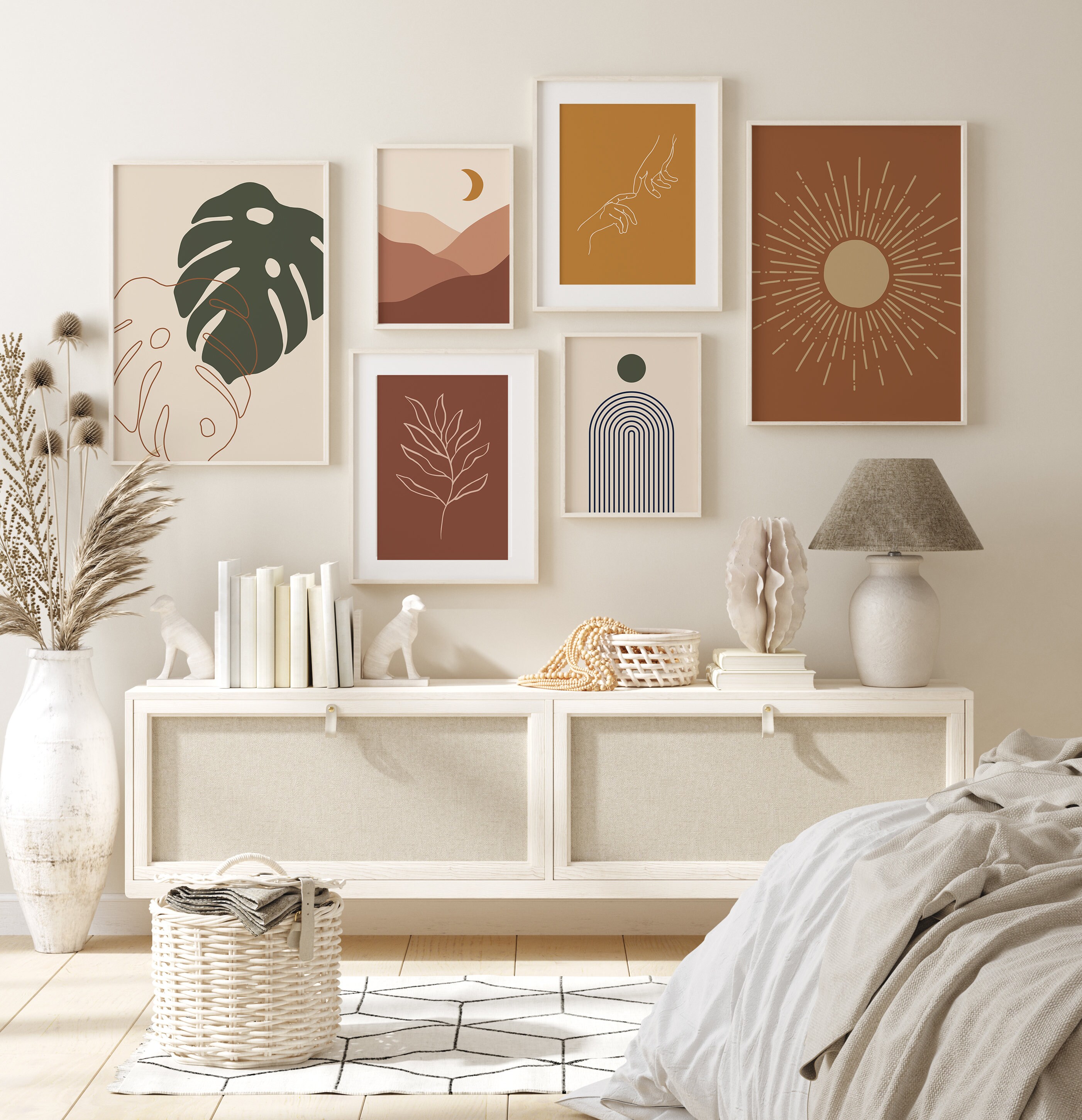 Botanical Art Print, Tropical Leaf Wall Art, Neutral Home Decor ...