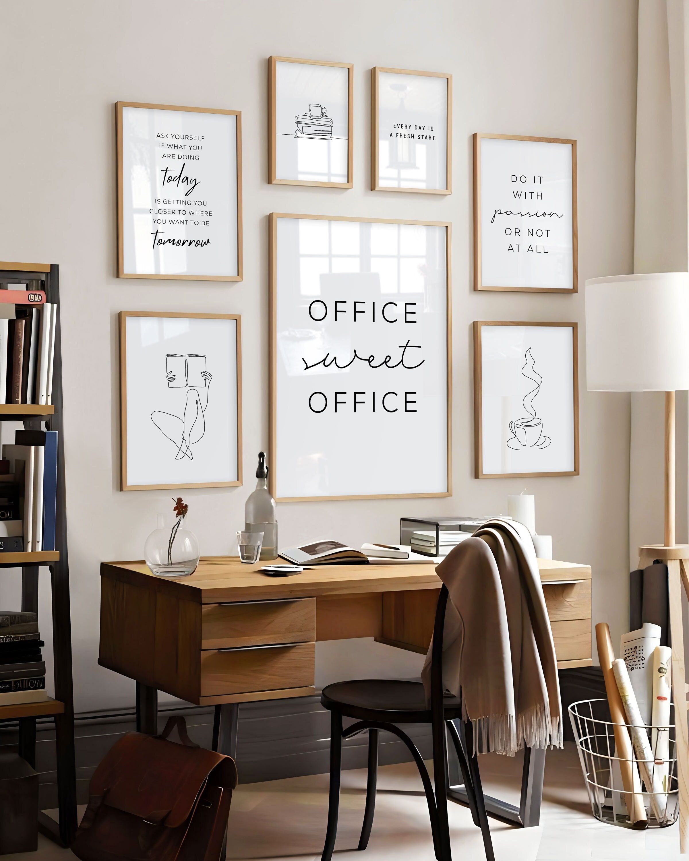 Home Office Wall Art Set, Office Wall Decor, Office Wall Art