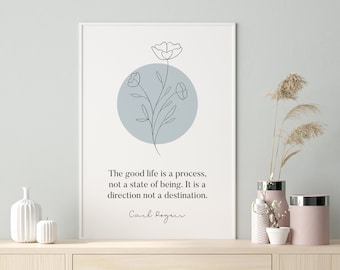 Carl Rogers Zitat, Psychologie Kunst, Carl Rogers, Therapie Dekor, Home Office Dekor, Psychotherapeut Geschenk, Therapeuten Dekor, Beratungsdekor