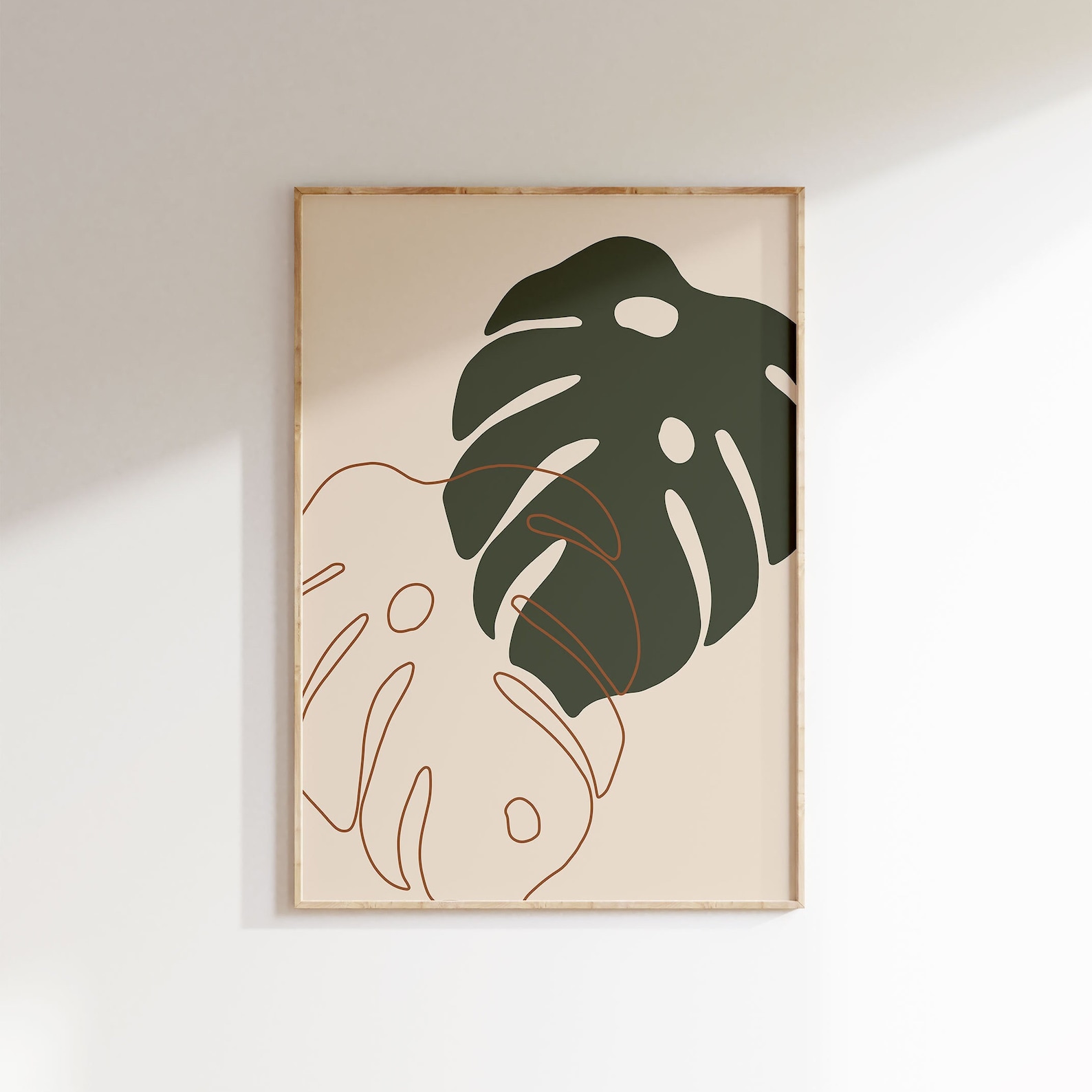 Botanical Art Print, Tropical Leaf Wall Art, Neutral Home Decor ...