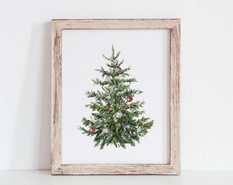 Christmas Trees Print, Watercolor Christmas Wall Art, Winter Tree Wall Art, Winter Wall Art, Christmas Decoration Poster