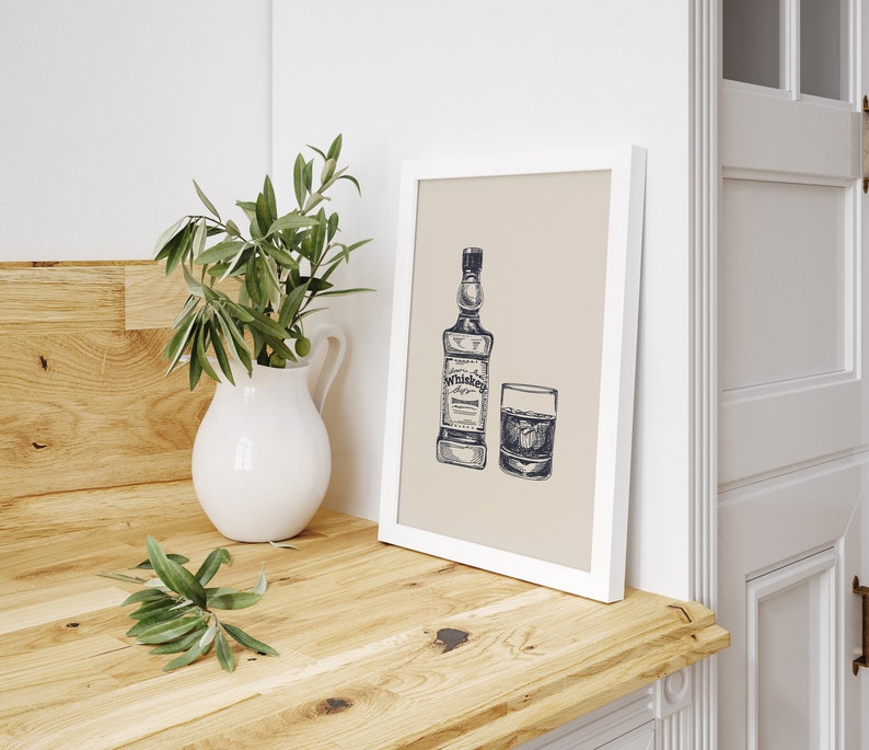 Whiskey Wall Art, Bar Cart Wall Art, Bar Cart Decor, Bar Art Print, Bar Decor, Whiskey Art, Vintage Bar Wall Art, Printable Bar, Bar Styling