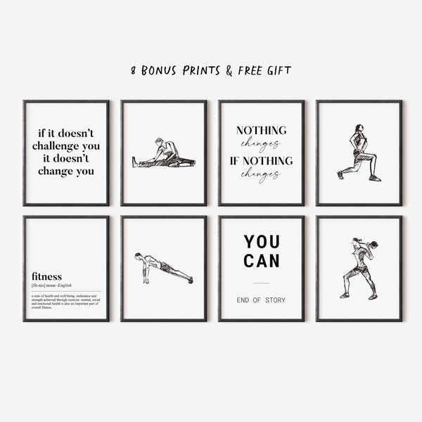 Gym Wall Art Etsy