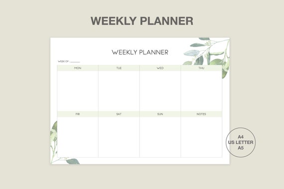 Printable Landscape Weekly Planner Landscape Weekly Planner | Etsy