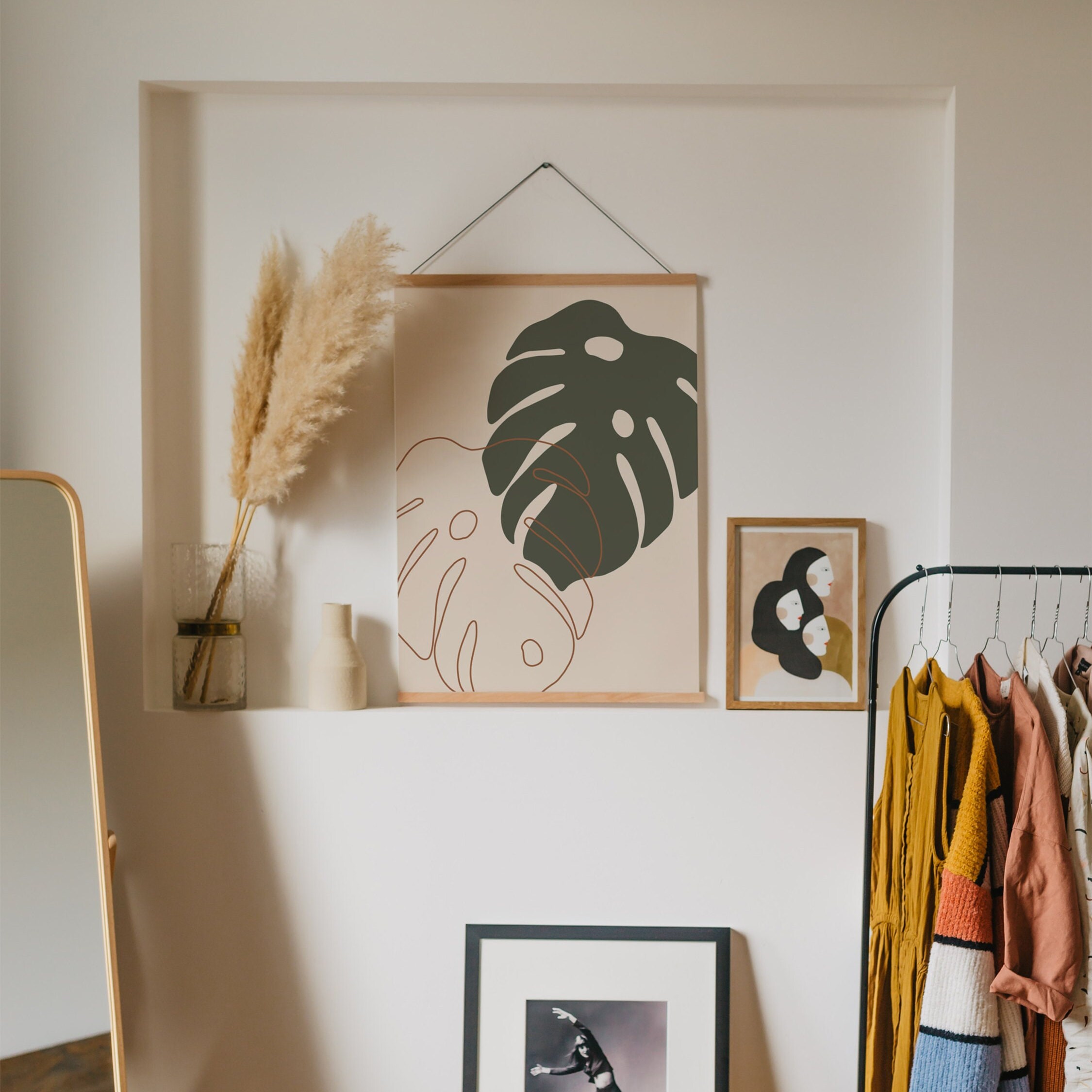 Botanical Art Print Tropical Leaf Wall Art Neutral Home - Etsy