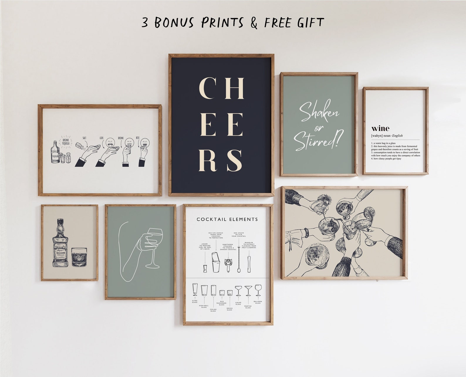 Bar Gallery Wall Art Bar Art Prints Bar Prints Bar Decor Etsy