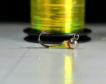 Mosche Artificiali Pesca 6 Mosche Da Pesca Ninfa, Testa Guerriero Arcobaleno In Tungsteno - Per Pesca A Mosca Acqua Dolce Mosche Ninfa Euro Testa Tungsteno - Foto 9